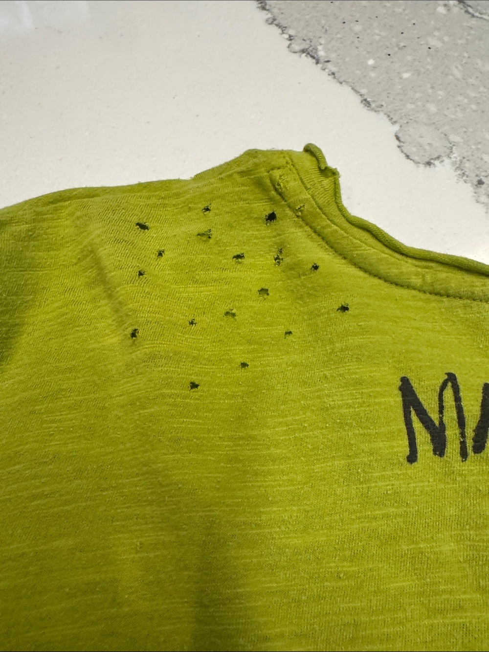 Magnolia Pearl Lime Green Graphic Short Sleeve Tee One Size Very Collectible - Picture 6 of 6
